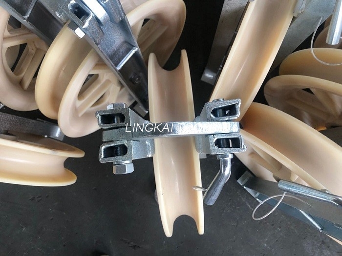 Sheave Hook Cable Con lăn ròng rọc Hợp kim nhôm nylon Khối dây đơn