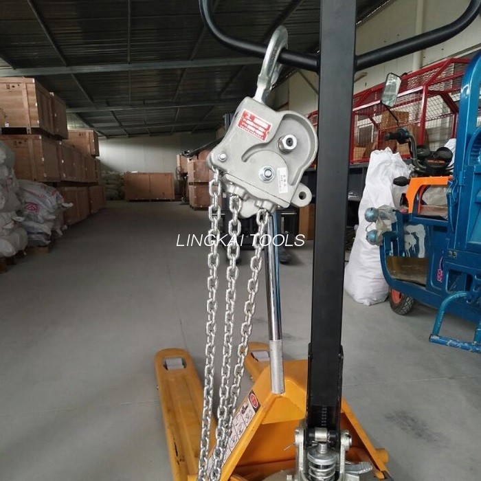 Palăng xích thủ công bằng hợp kim nhôm 7,5 KN / Thiết bị xâu dây trên cao