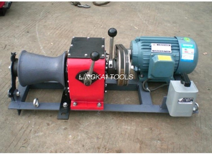 Tời kéo cáp nhỏ 1 tấn nhẹ Dây kéo tời Động cơ Eletro 2.2KW