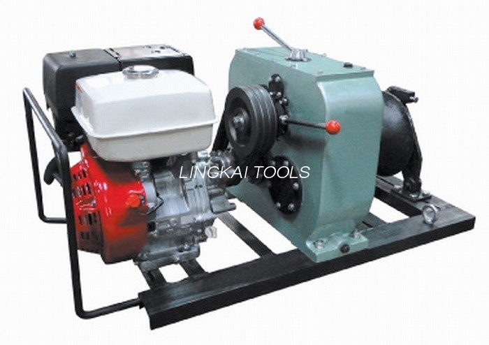 Máy kéo tời cáp động cơ xăng Máy kéo cáp di động 5T