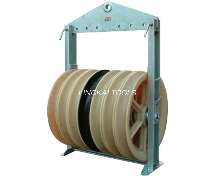 Sáu công cụ và thiết bị truyền dẫn dây dẫn kèm theo Ròng rọc dây dẫn nylon bảy bánh