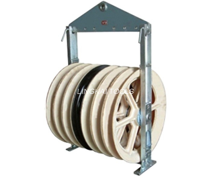 Ròng rọc dây dẫn bảy bánh bằng thép sáu nylon cho thiết bị xâu dây