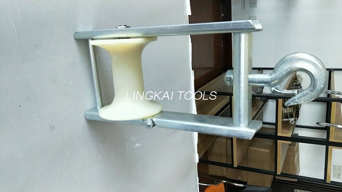 Khối ròng rọc bền với con lăn bằng nhôm nylon Khối dây dẫn Con lăn dây cáp trên không